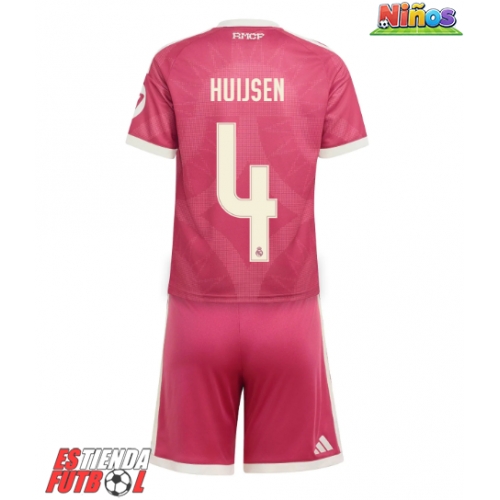 Real Madrid Dean Huijsen #4 Tercera Equipación Niños 2026-27 Manga Corta (+ Pantalones cortos)
